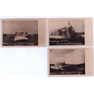 Set di fotografie di un incidente aereo - 3 pezzi