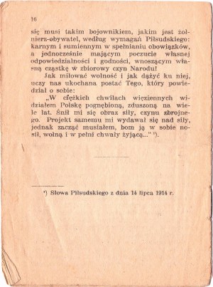 Brožura o Józefu Piłsudském č. 212 s razítkem