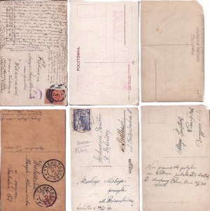 Set of World War I patriotic postcards - 10 pieces