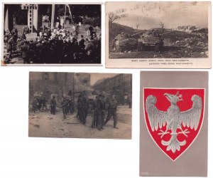 Jeu de cartes postales patriotiques - 4 pièces