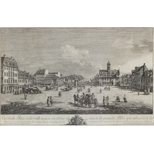 Bernardo Bellotto (1721 - 1780 ), Vue de la nouvelle place de la ville de Dresde, 1750