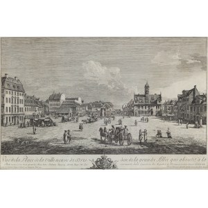 Bernardo Bellotto (1721 - 1780 ), Pohľad na Nové námestie v Drážďanoch, 1750