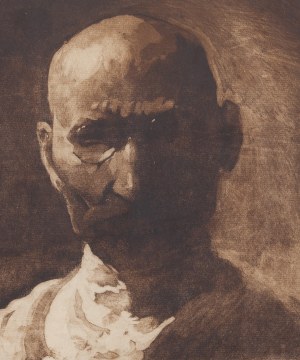 Leon Wyczółkowski (1852 Huta Miastkowska - 1936 Warsaw), Self-portrait, 1906