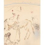 Salvador Dalí (1904 Figueres - 1989 Figueres), Heilige Kuh (La Vache Sacree) aus der Serie 'Les Hippies'
