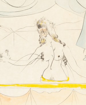 Salvador Dalí (1904 Figueres - 1989 Figueres), Les dames de la Renaissance, zo série Hommage à Albrecht Dürer, 1971