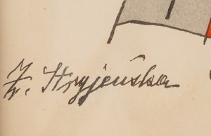 Zofia Stryjeńska (1891 Krakov - 1976 Ženeva), Lidový kroj z Łowiczu, list 10 z portfolia 