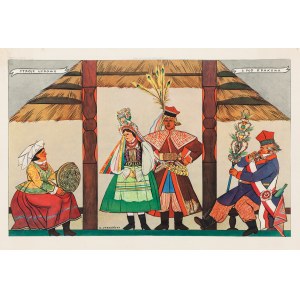 Zofia Stryjeńska (1891 Cracovie - 1976 Genève), Folk costumes - from near Krakow.