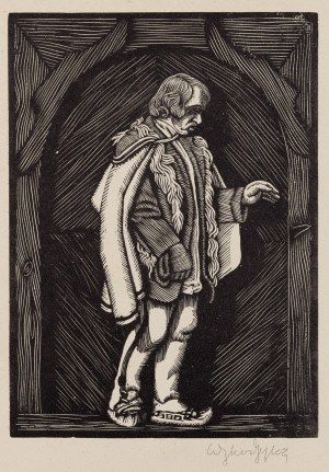 Władysław Skoczylas (1883 Wieliczka - 1934 Warsaw), Beggar (At Foreign Doors)