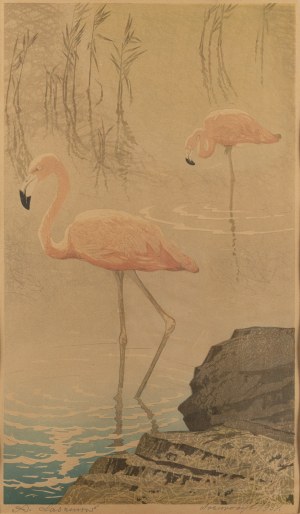 Aleksander Laszenko (1883 Annówka - 1944 Wloclawek), Flamingos, 1934