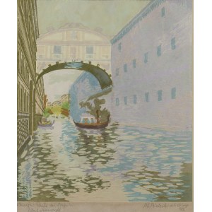 Władysław Bielecki (1896 - 1943 Karków), Wenecja: Ponte dei Sospiri, 1928