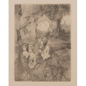 Edgar Degas (1834 Paris - 1917 Paris), Danseuses dans la coulisse, 1877.