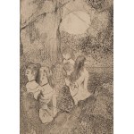 Edgar Degas (1834 Parigi - 1917 Parigi), Danseuses dans la coulisse, 1877
