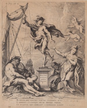 Theodoor van Thulden (1606 - 1669), 'Mercure quittant Anvers' d'après Rubens, 1641