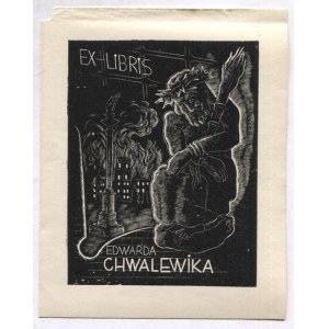 Ekslibris di S. Mrożewski per E. Chwalewik, 1942