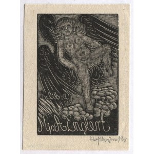 Ex-libris by S. Mrożewski for A. Englert, signed in pencil.