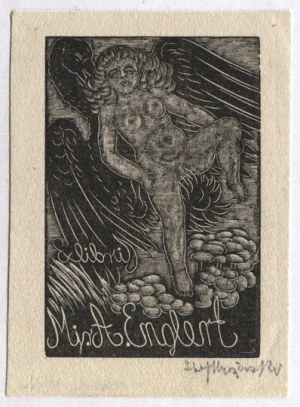 Ex-libris by S. Mrożewski for A. Englert, signed in pencil.