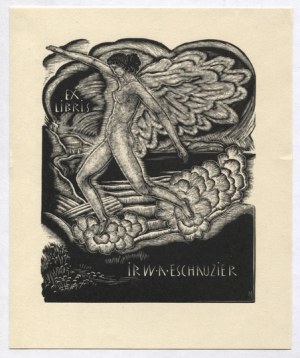 Ekslibris S. Mrożewskiego dla W. A. Eschauziera, 1949.