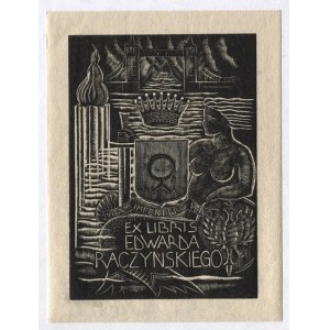 Exlibris od S. Mrożewského pre E. Raczyńského, 1938.