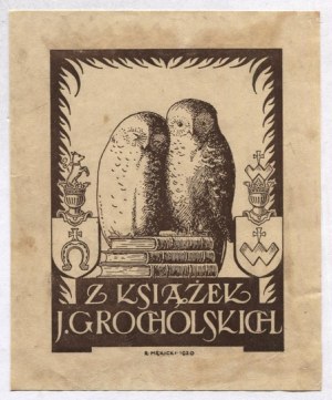 Ex-libris R. Mękického pre manželov Grocholských, 1929.