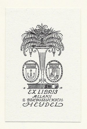 Ex-libris by R. Mękicki for M. née Dzieduszycka Heydel.