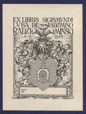Ex-libris di R. Mękicki per Z. Luba-Radzimiński, 1928.