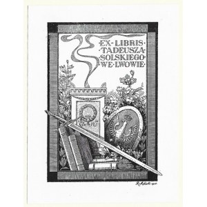 Ex-libris de R. Mękicki pour T. Solski, 1917.
