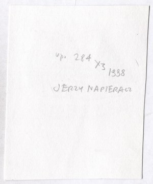 Ekslibris J. Napieracza dla Adama Ziemianina, 1998. Sygnowany ołówkiem.
