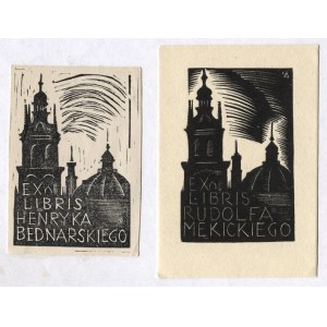 Due ex-libris con la stessa composizione di S. Zgainski per H. Bednarski e R. Mękicki.