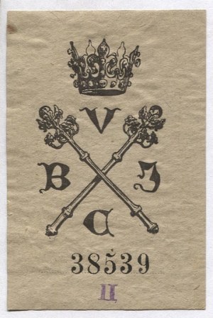 Exlibris J. Bukowského pro Jagellonskou knihovnu, 1906.