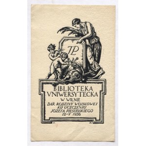 Exlibris J. Hoppena pre Bibl. Univ. vo Vilniuse, 1936.