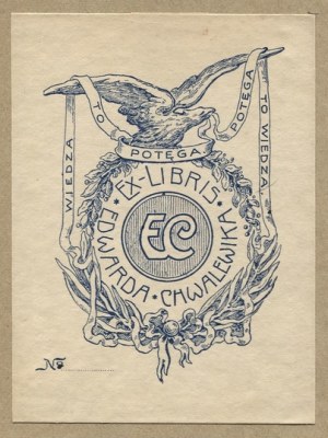 Ex-libris de V. Vąsowicz pour E. Chwalewik, 1907.