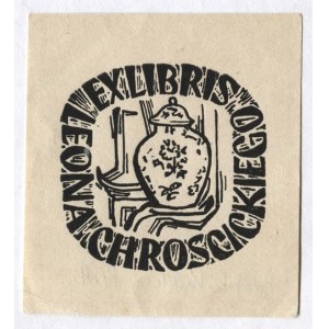 Exlibris S. Kuglina pre L. Chroścického, 1959.