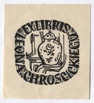 S. Kuglin's exlibris for L. Chrościcki, 1959.