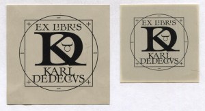 [DEDECIUS Karl]. Ex libris Karl Dedecius. [2 exlibris].