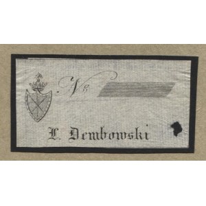 [DEMBOWSKI Leon]. L. Dembowski.