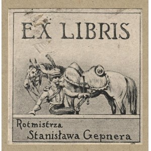 Autoexlibris de Stanislaw Gepner datant de l'entre-deux-guerres.