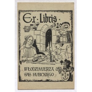 (Włodzimierz HUBICKI). Ex-Libris von Włodzimierz Sas Hubicki.