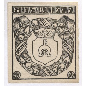 Ekslibris S. Jakubowskiego dla J. Kieszkowskiego, 1921.