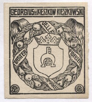 Exlibris von S. Jakubowski für J. Kieszkowski, 1921.