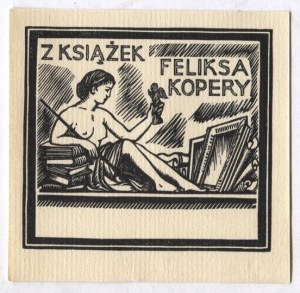 Ex-libris de P. Pawlinow pour F. Kopera, 1920.