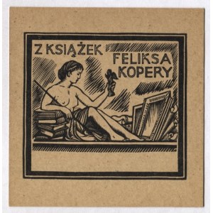 Exlibris von P. Pawlinow für F. Kopera, 1920.