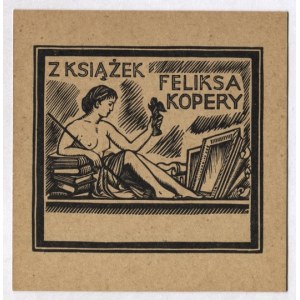 Ex-libris di P. Pawlinow per F. Kopera, 1920.