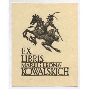 Autoexlibris di L. Kowalski in xilografia (?) di prima del 1934.