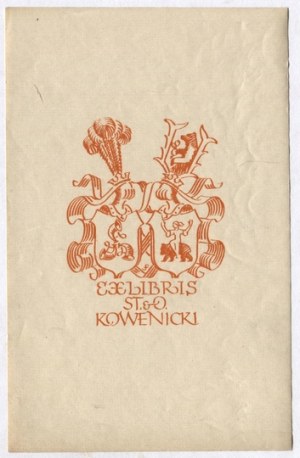 (KOWENICKI Stanislaw). Ex libris St. & O. Kowenicki.