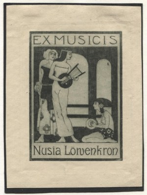 Elkslibris de H. Stern pour N. Löwenkron, 1917.