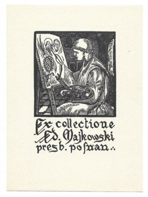 Exlibris von S. Jakubowski für E. Majkowski, 1924.
