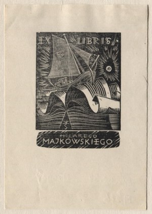 Exlibris syna T. Cieślewského pro H. Majkowského, 1942.