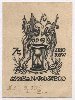 Kompozice J. Bukowského pro Národní muzeum v Krakově v dřevorytu z roku 1902.