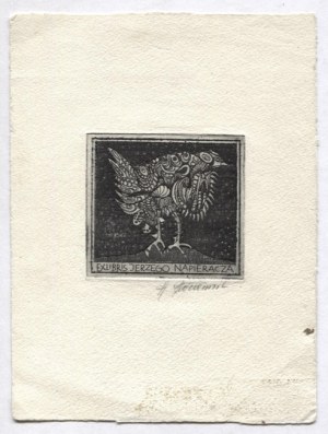 Etching by H. Plóciennik for J. Napieracz, ca. 1969. etching signed in pencil.