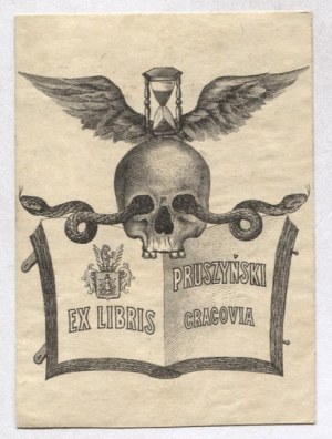 Autoekslibris Z. Pruszyńskiego w litografii z ok. 1905.